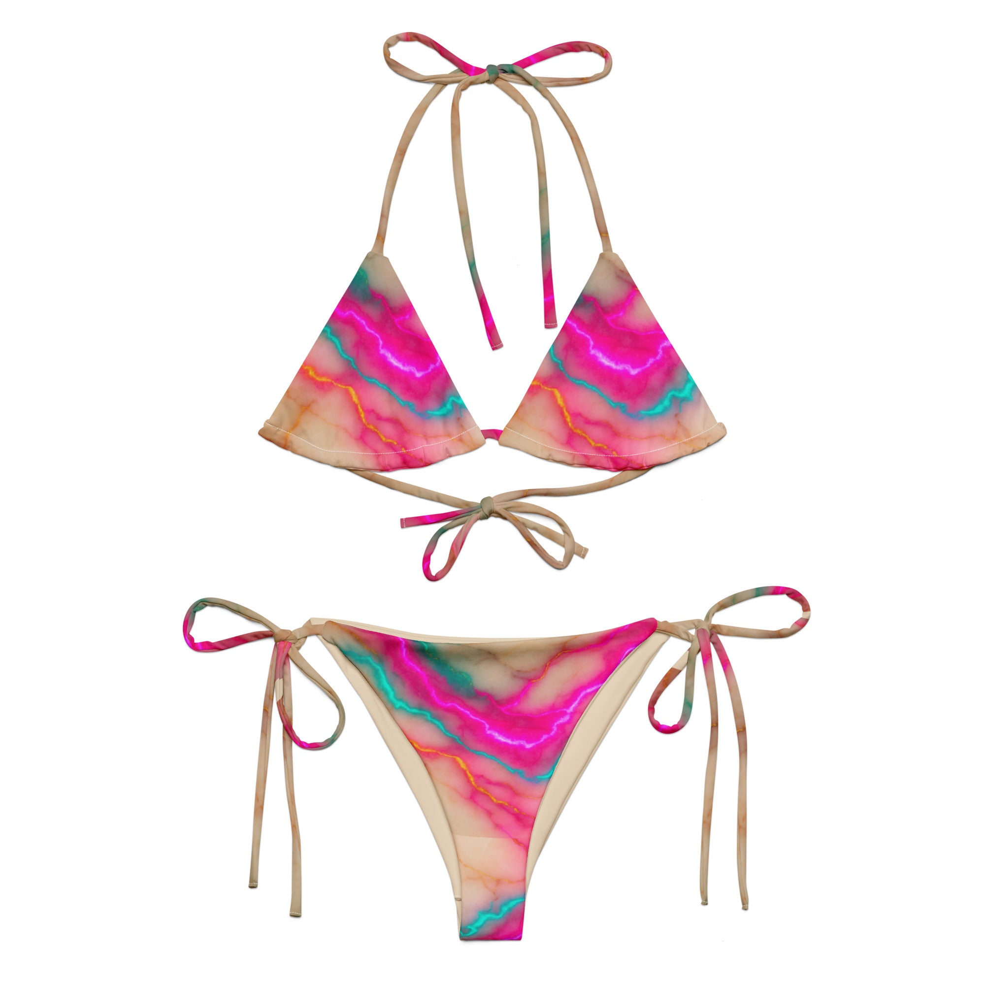 Aura Agate Geode String Bikini