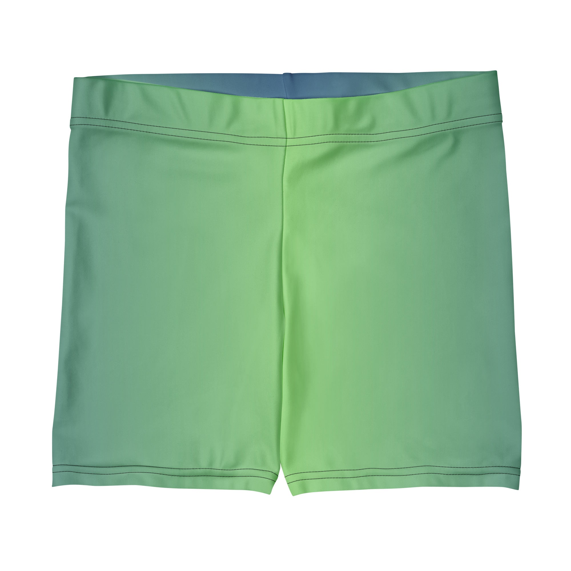 Gradient Blue & Green Curvy Shorts